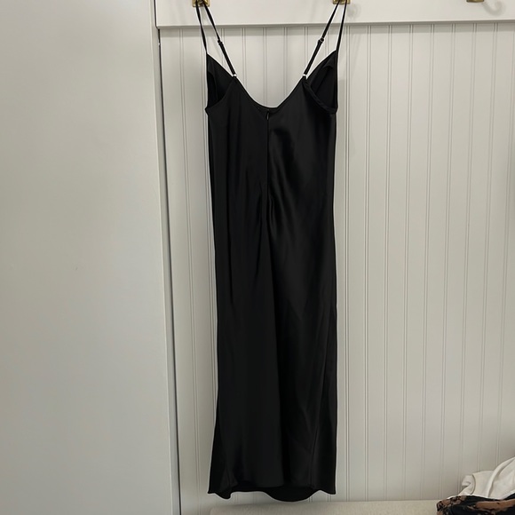 BNWT Black Slip Dress Cowl Neck - Picture 1 of 8
